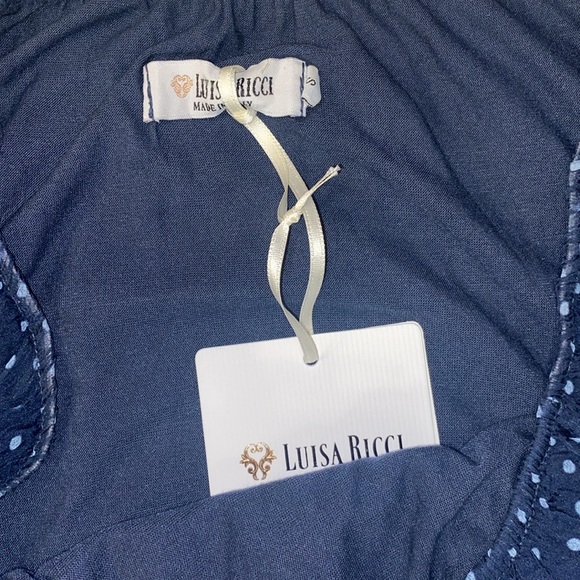 Luisa Ricci polka dot silk blouse sz S Italy - Picture 3 of 4